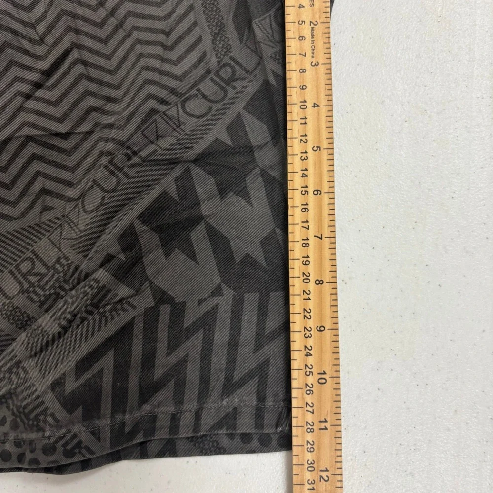 Rip Curl Mens Charcoal Grey Geometric Print Board Shorts Size 33 Surf Skate